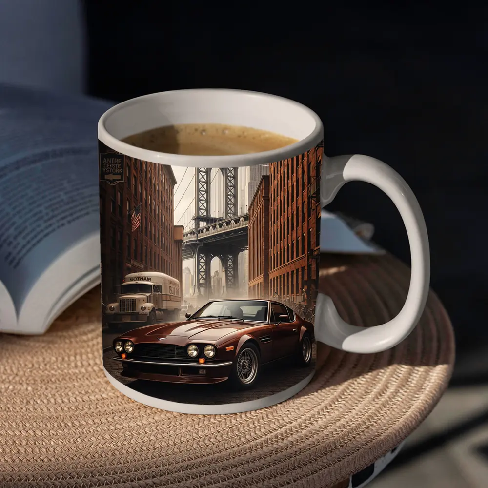 Aston Martin Vantage on New York Street – Mugs