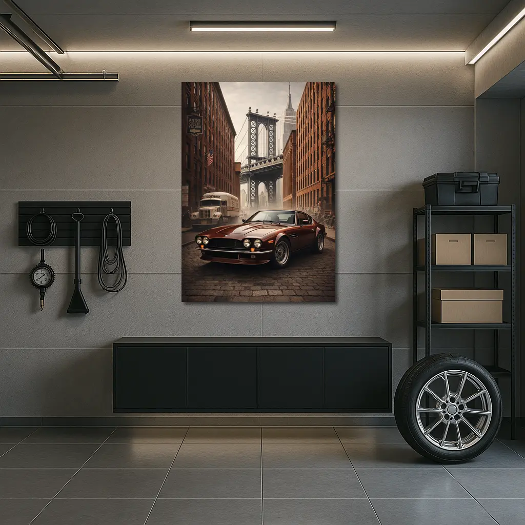 Aston Martin Vantage on New York Street – Wall Art