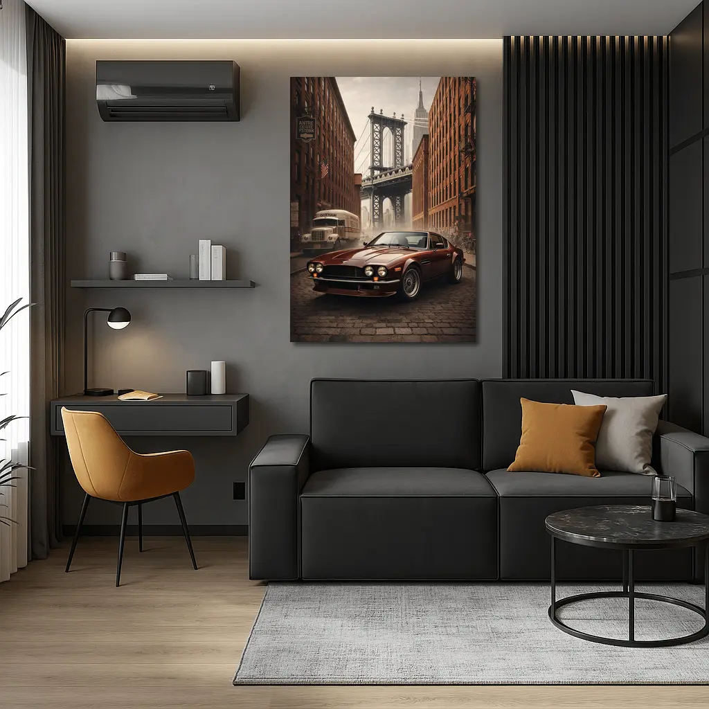 Aston Martin Vantage on New York Street – Wall Art