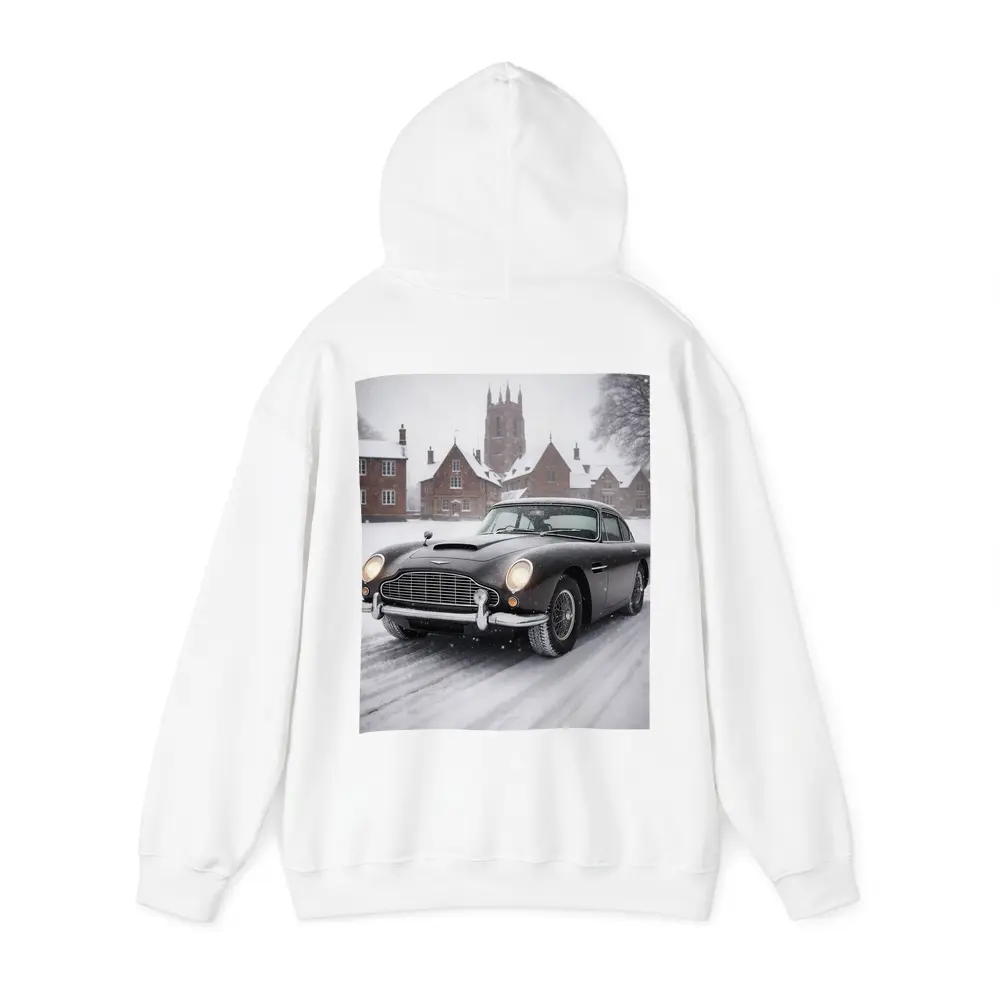 Aston Martin DB5 Classic Car Snowy Estate – Hoodies