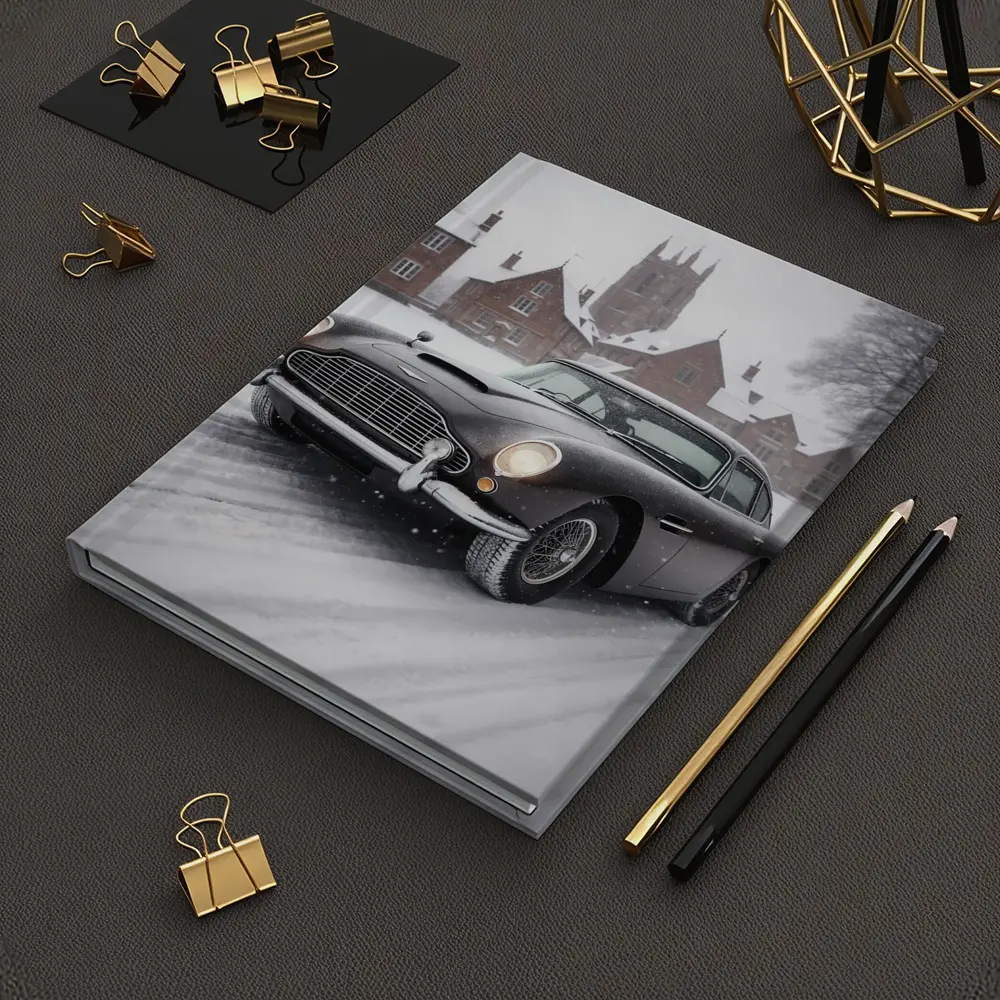 Aston Martin DB5 Classic Car Snowy Estate – Notebooks