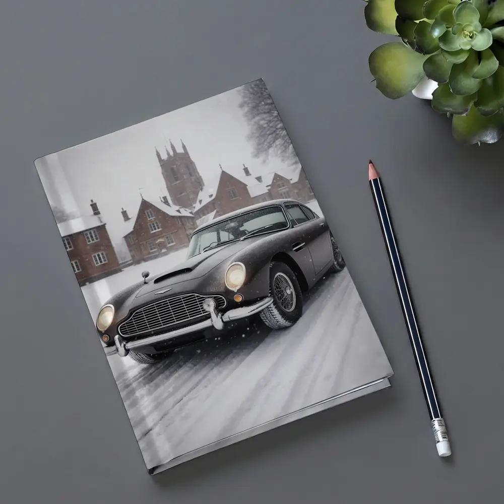 Aston Martin DB5 Classic Car Snowy Estate – Notebooks
