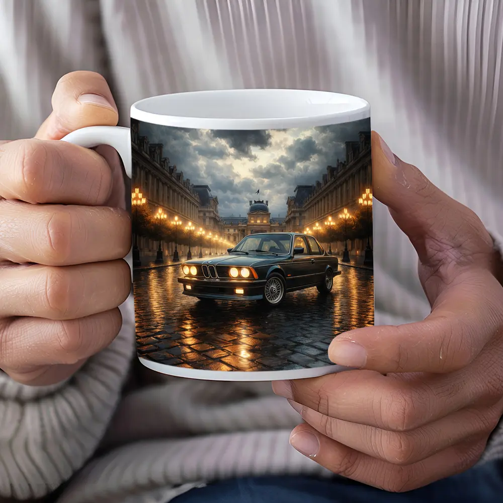 BMW Six Series Classic Rainy Night Paris – Mugs