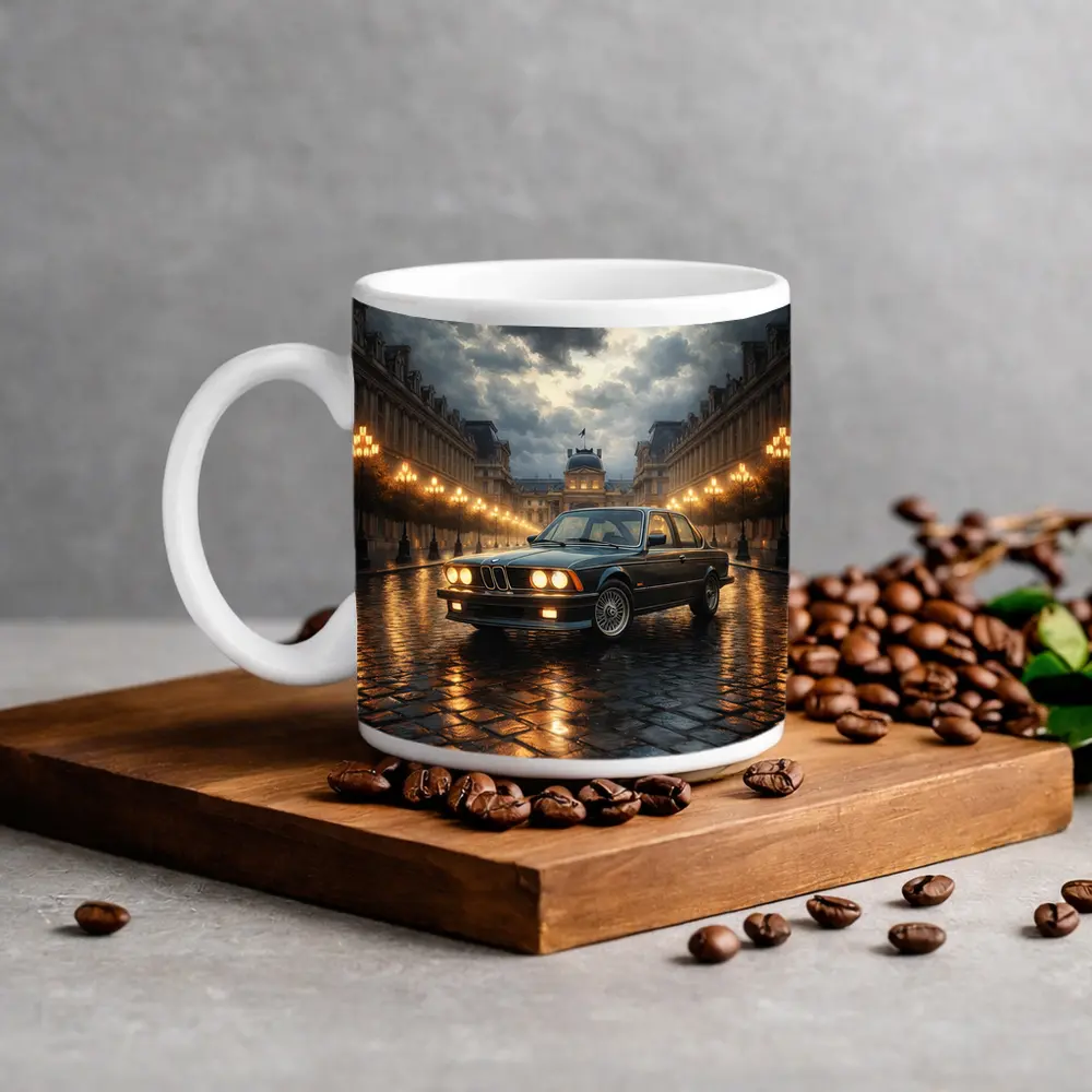BMW Six Series Classic Rainy Night Paris – Mugs