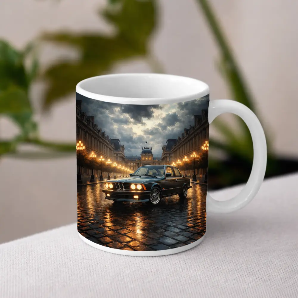 BMW Six Series Classic Rainy Night Paris – Mugs
