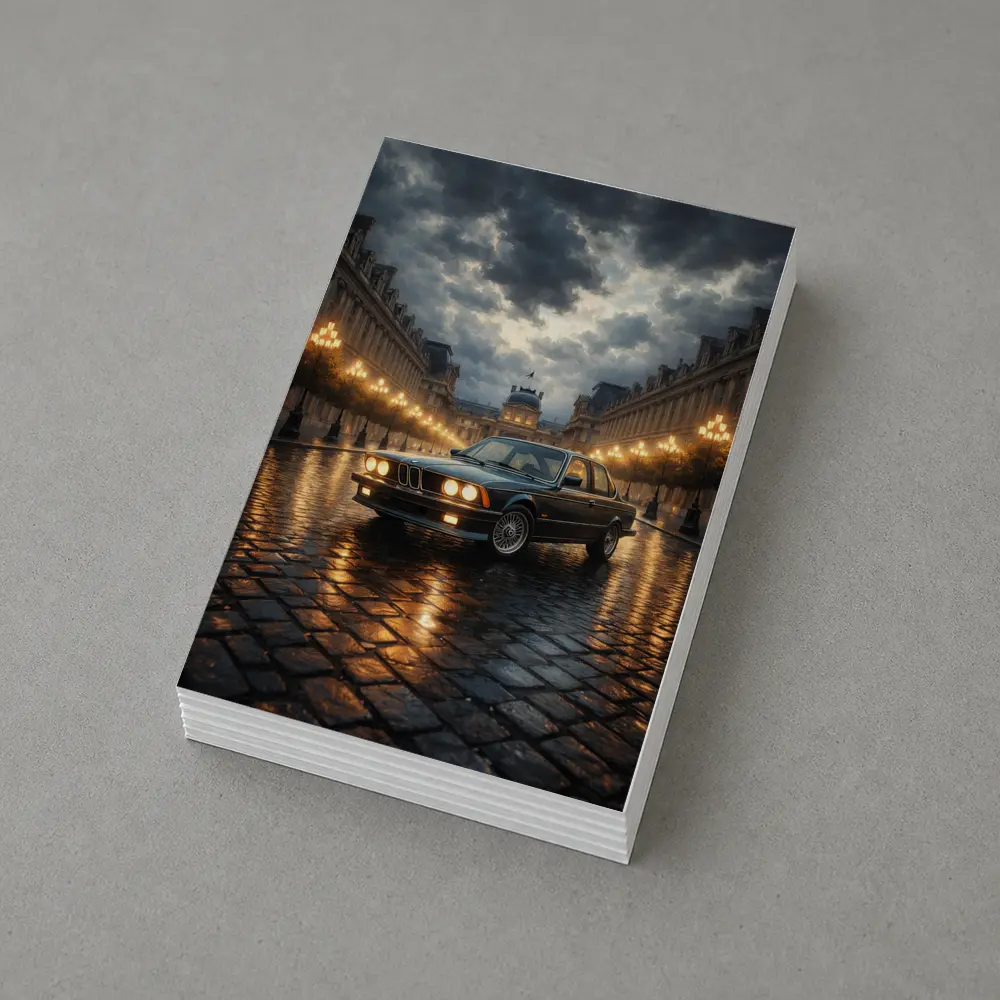 BMW Six Series Classic Rainy Night Paris – Postcards