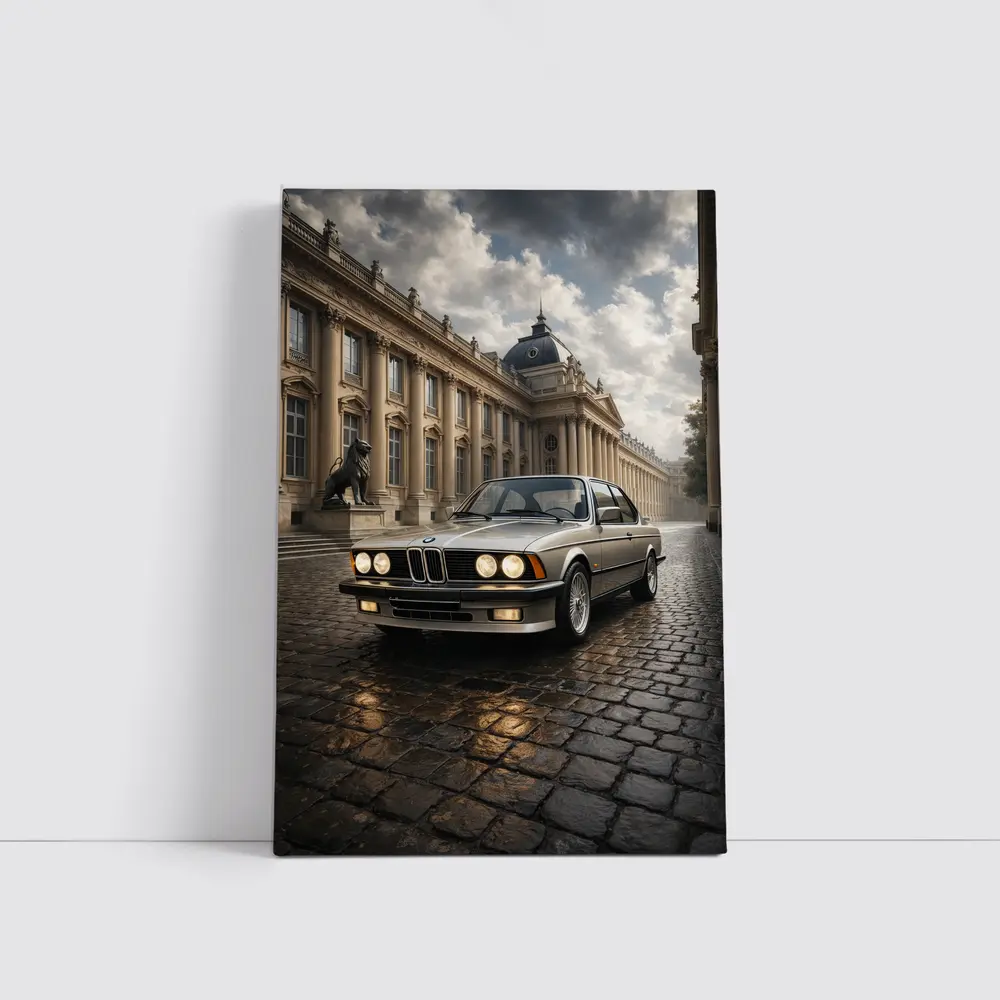 BMW 6 Series Classic Car Cobblestone Palace – Wall Art
