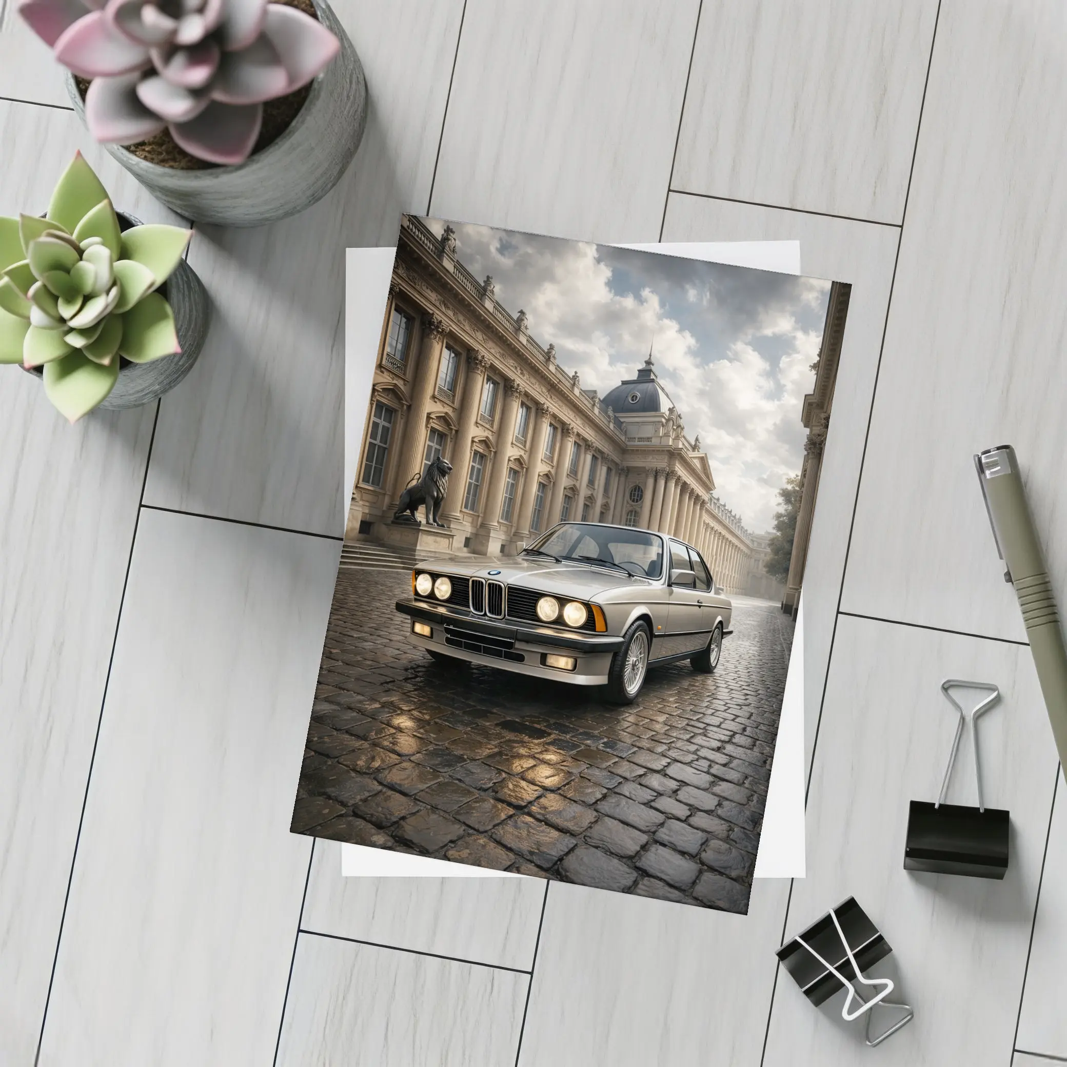 BMW 6 Series Classic Car Cobblestone Palace – Postcards