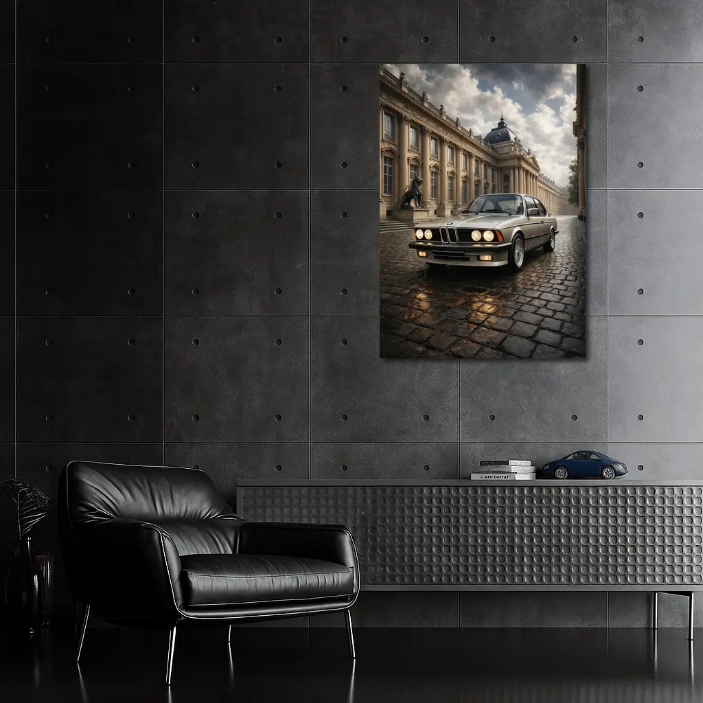 BMW 6 Series Classic Car Cobblestone Palace – Wall Art