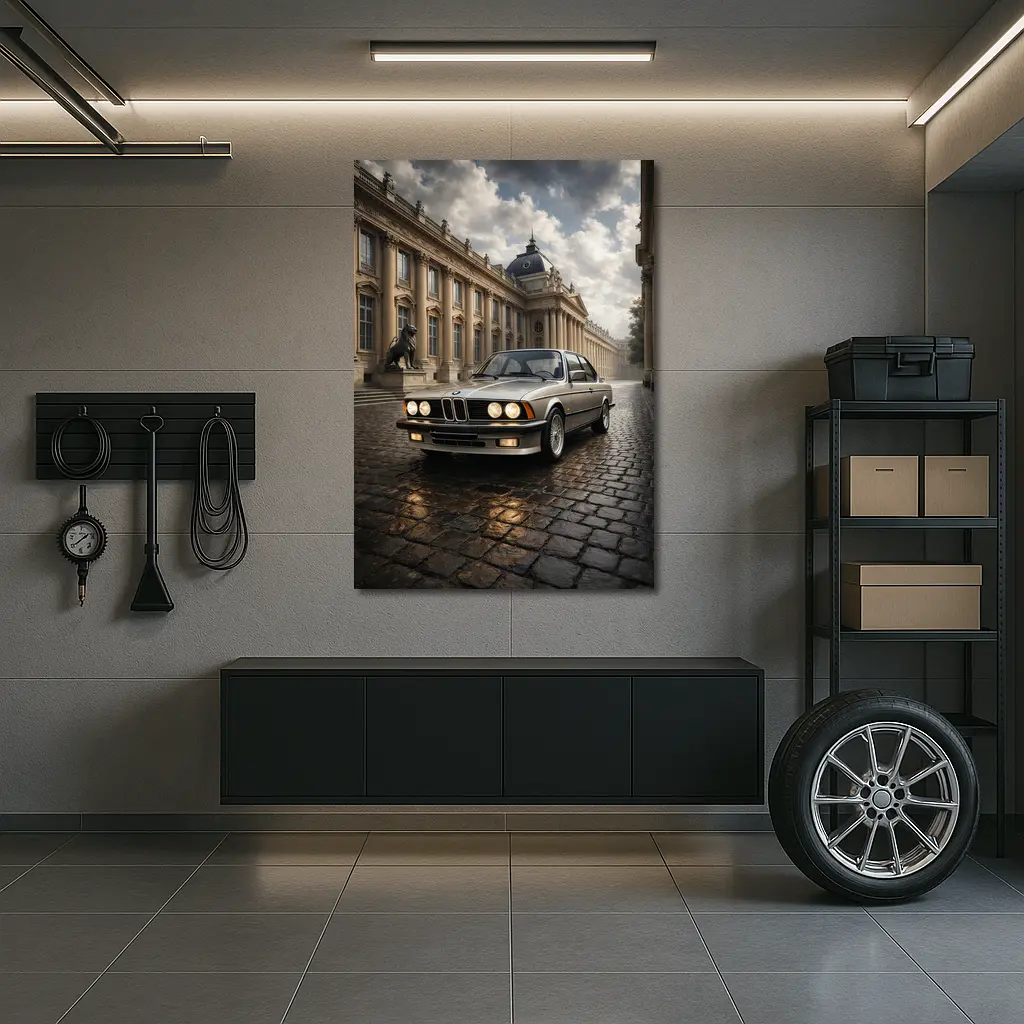 BMW 6 Series Classic Car Cobblestone Palace – Wall Art