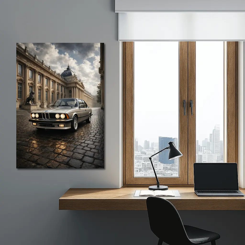 BMW 6 Series Classic Car Cobblestone Palace – Wall Art