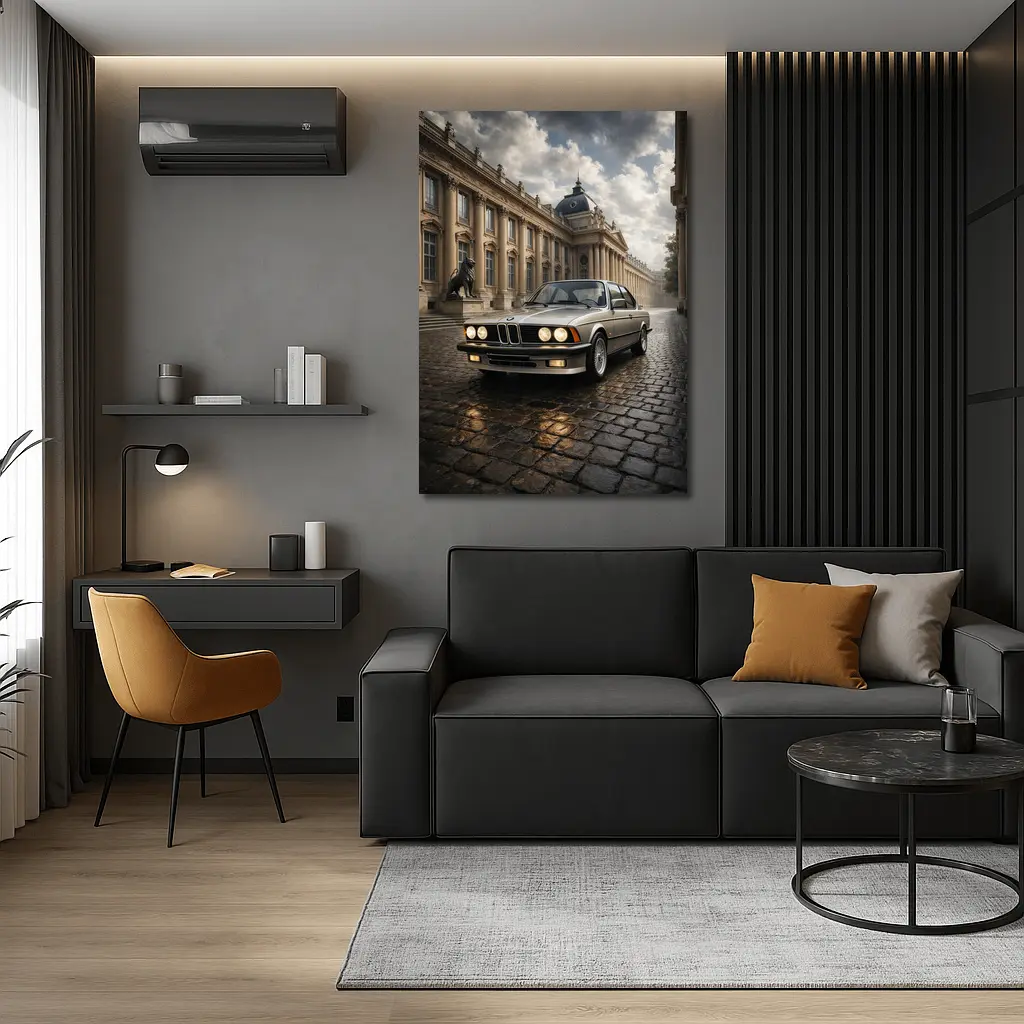 BMW 6 Series Classic Car Cobblestone Palace – Wall Art