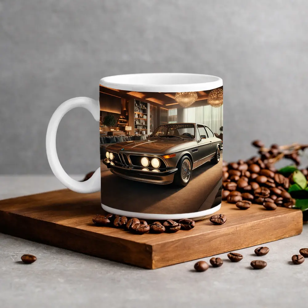 BMW Classic Coupe Luxury Showroom Interior – Mugs