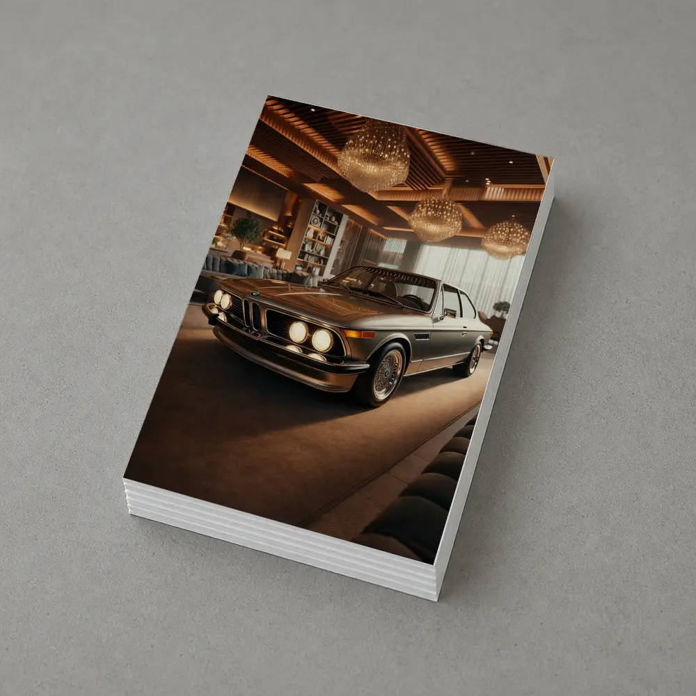 BMW Classic Coupe Luxury Showroom Interior – Postcards