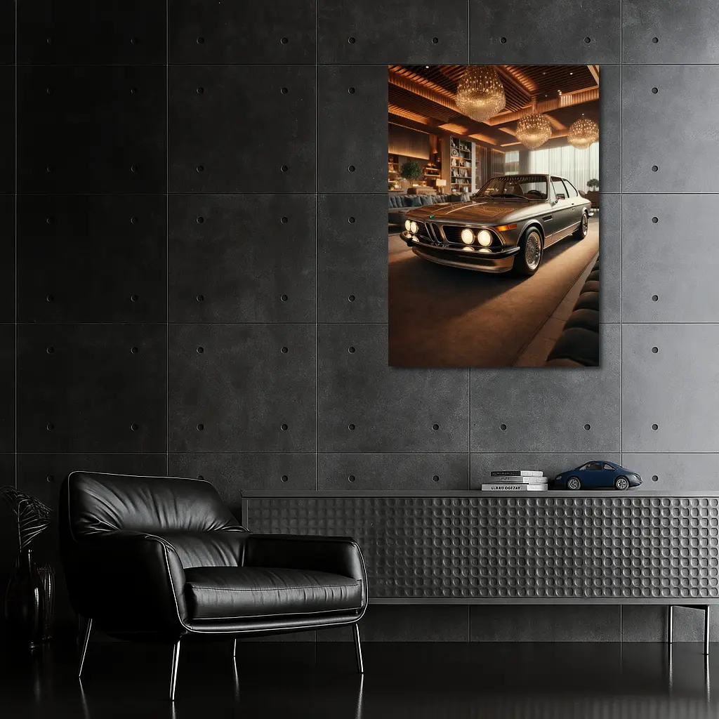 BMW Classic Coupe Luxury Showroom Interior – Wall Art