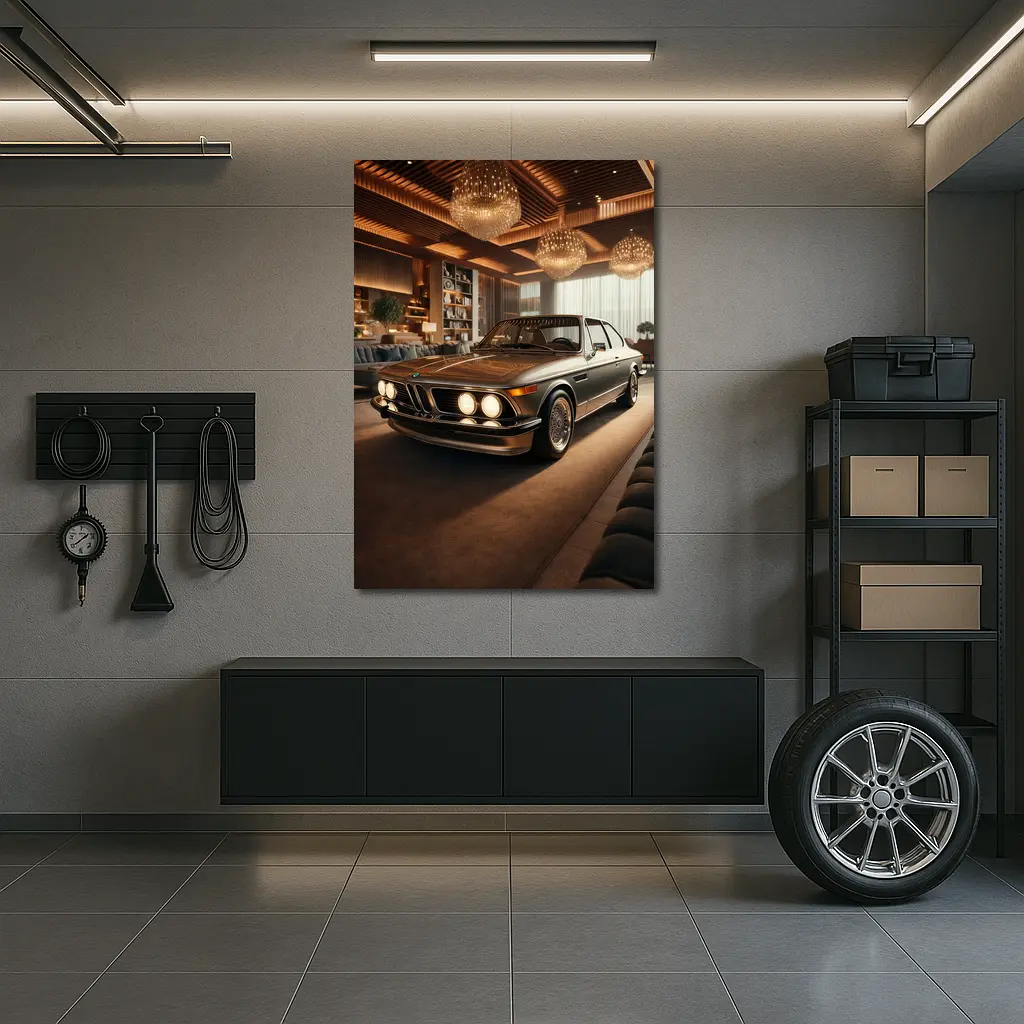 BMW Classic Coupe Luxury Showroom Interior – Wall Art