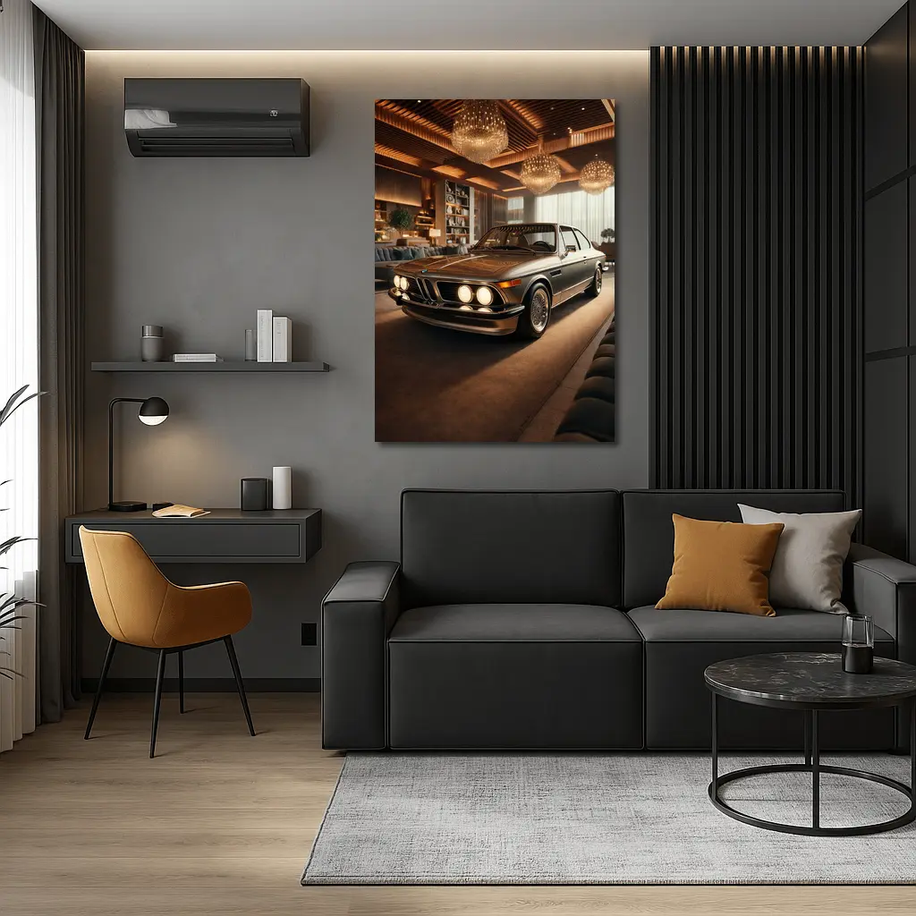 BMW Classic Coupe Luxury Showroom Interior – Wall Art