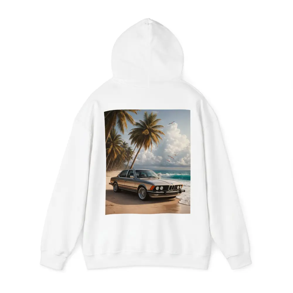 BMW E21 Classic Coupe On Tropical Beach – Hoodies