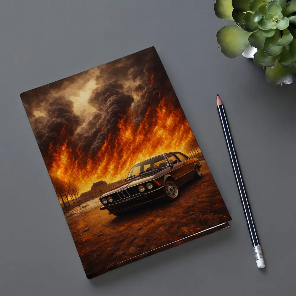 BMW E21 3 Series Massive Fire Background – Notebooks