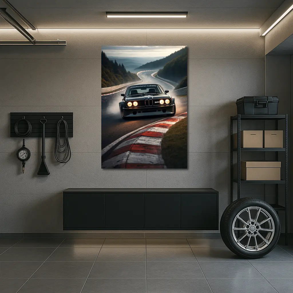 BMW E24 Racing on Nurburgring Track – Wall Art