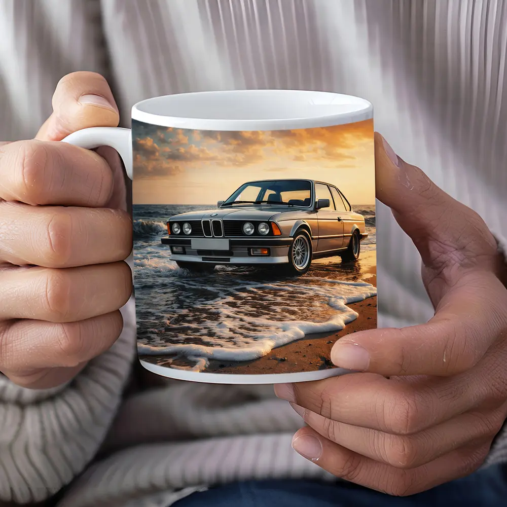 BMW E24 Six Series Beach Sunset – Mugs
