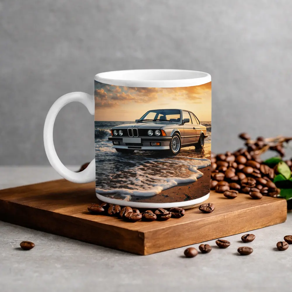 BMW E24 Six Series Beach Sunset – Mugs