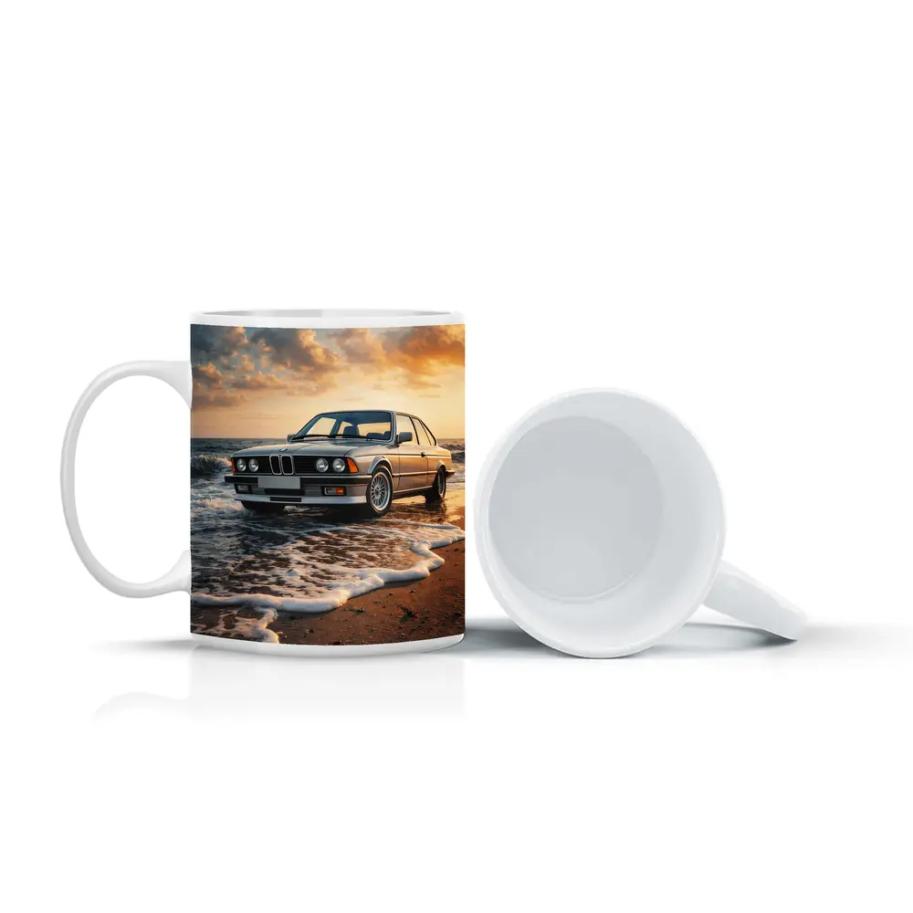 BMW E24 Six Series Beach Sunset – Mugs