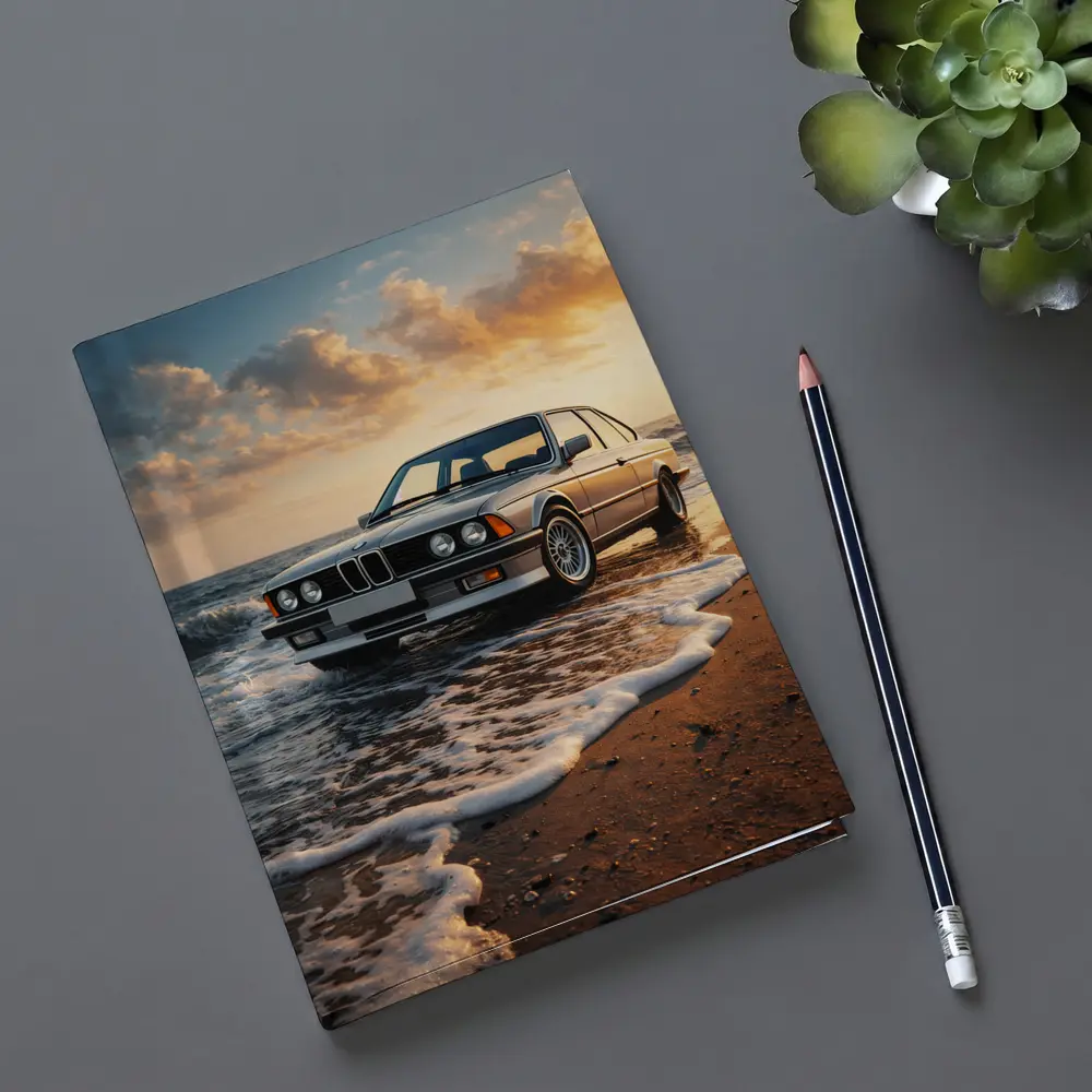 BMW E24 Six Series Beach Sunset – Notebooks