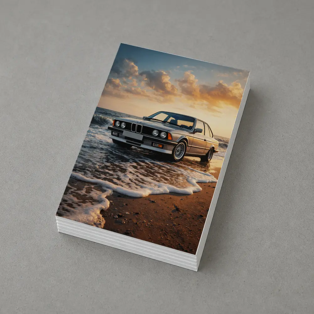 BMW E24 Six Series Beach Sunset – Postcards