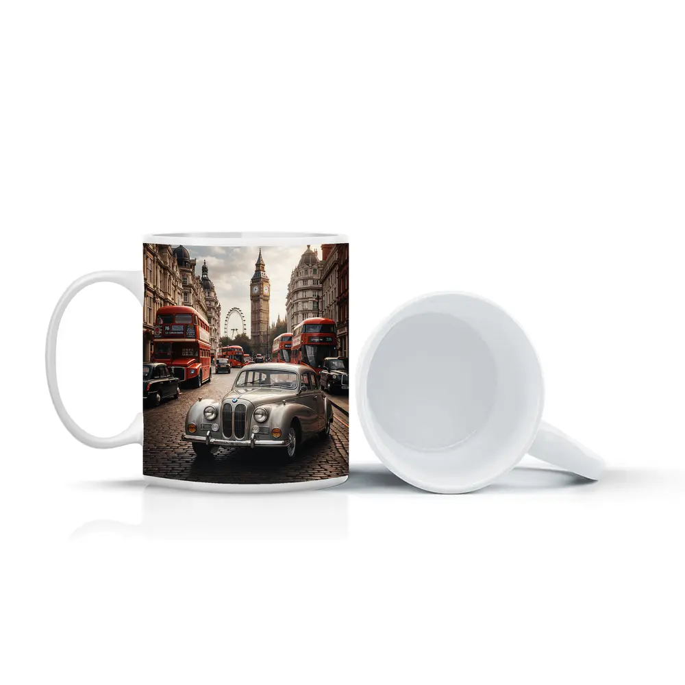Vintage BMW Classic Car London Street – Mugs