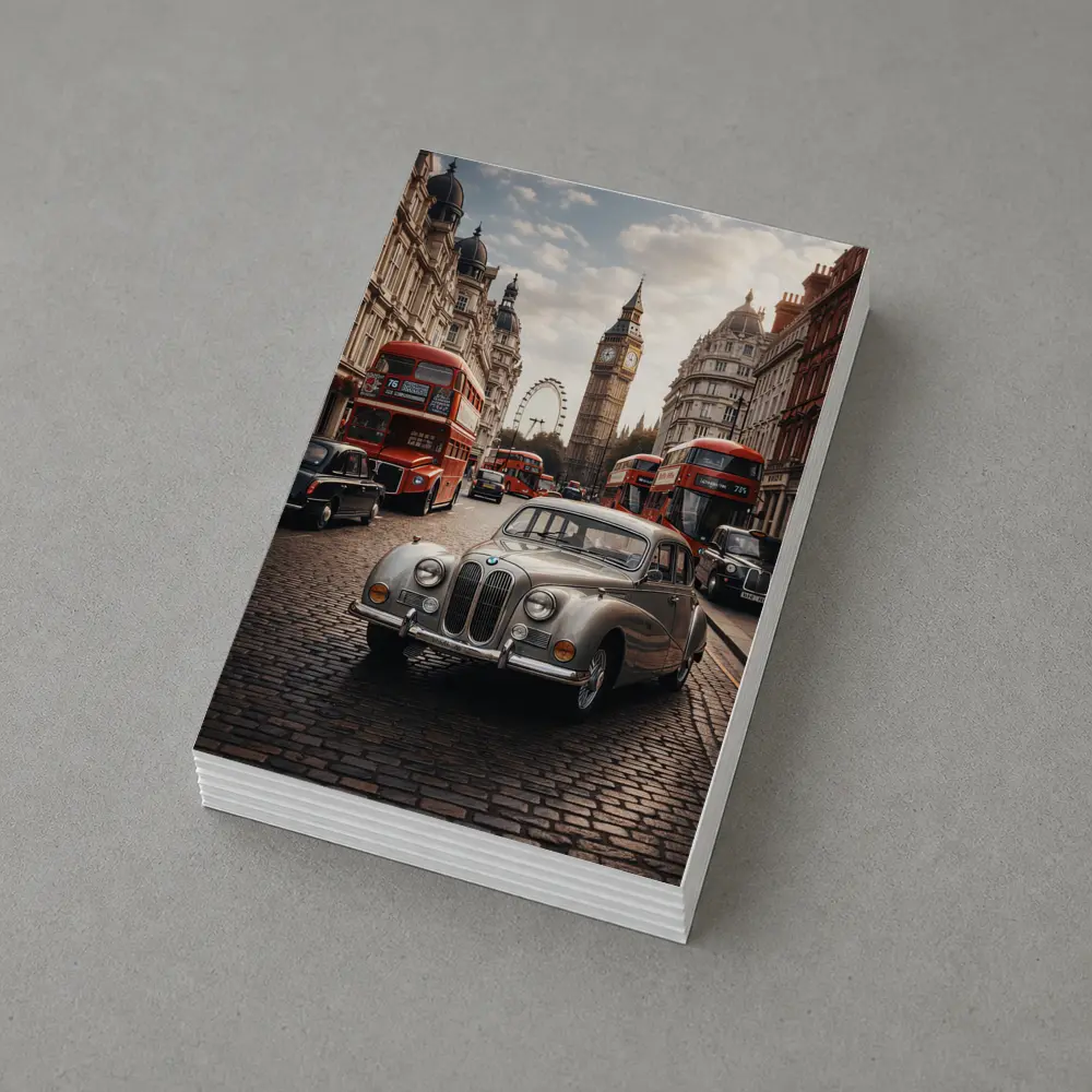 Vintage BMW Classic Car London Street – Postcards