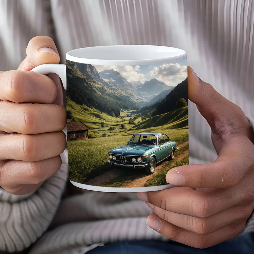 Vintage BMW Classic Car Alpine Valley – Mugs