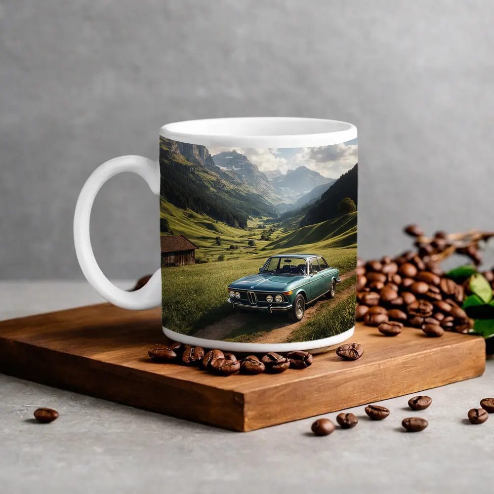 Vintage BMW Classic Car Alpine Valley – Mugs