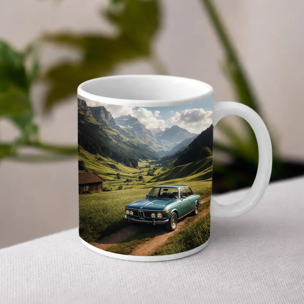 Vintage BMW Classic Car Alpine Valley – Mugs