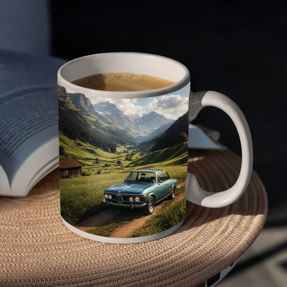 Vintage BMW Classic Car Alpine Valley – Mugs