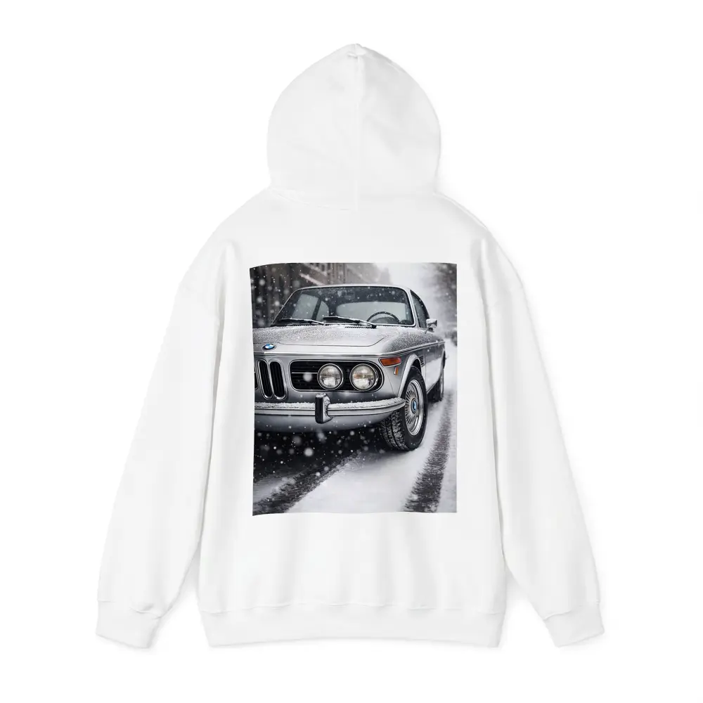 Vintage BMW Classic Coupe in Snowfall – Hoodies