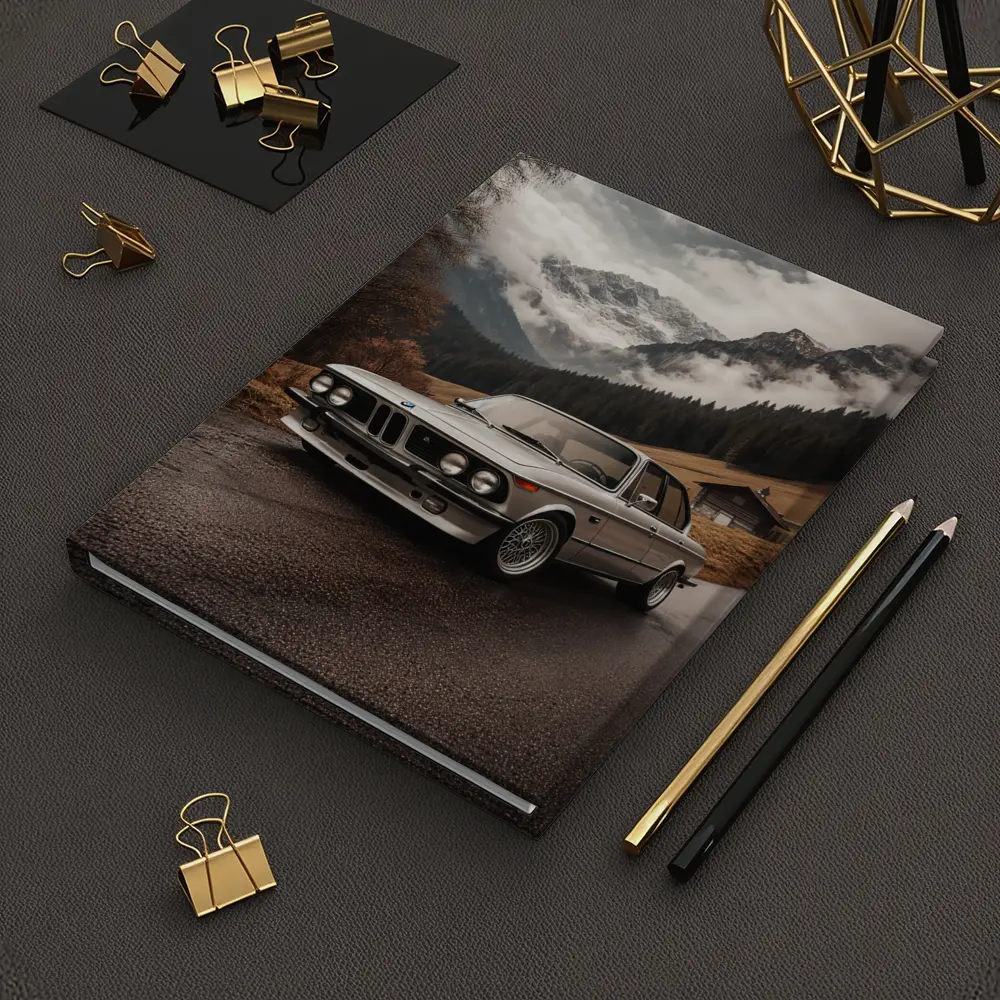 Vintage BMW 2002 Classic Mountain Road – Notebooks