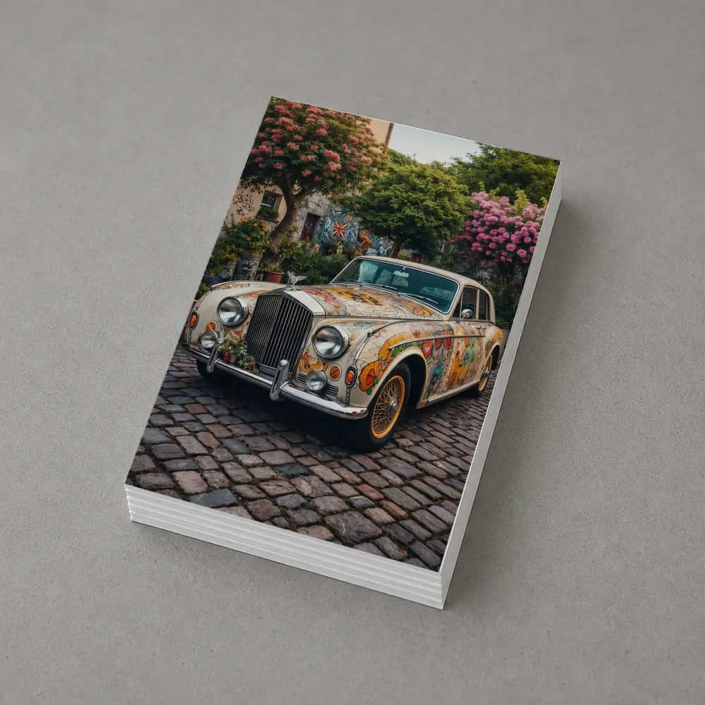 Rolls Royce Silver Cloud Floral Art Cobblestone – Postcards