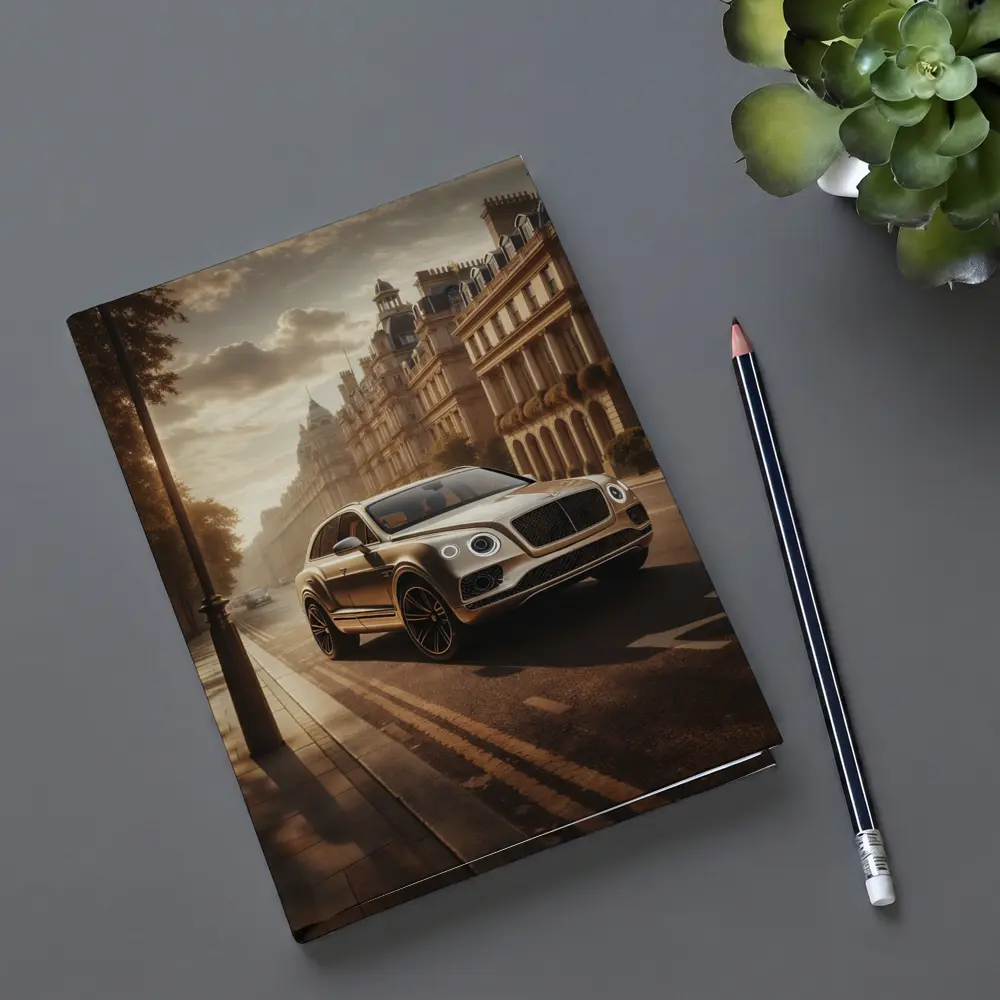Bentley Bentayga Gold SUV London Street – Notebooks