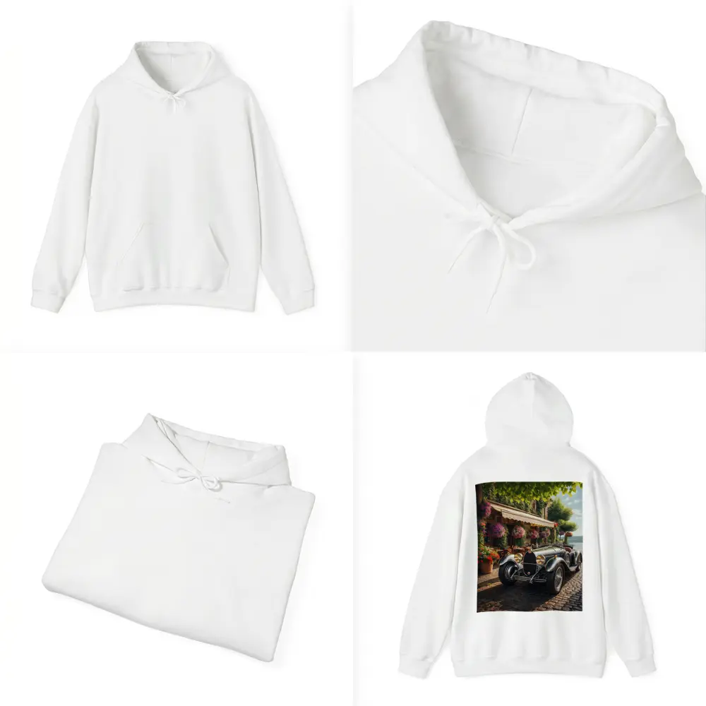 Vintage Bugatti Classic Car Cobblestone Street – Hoodies