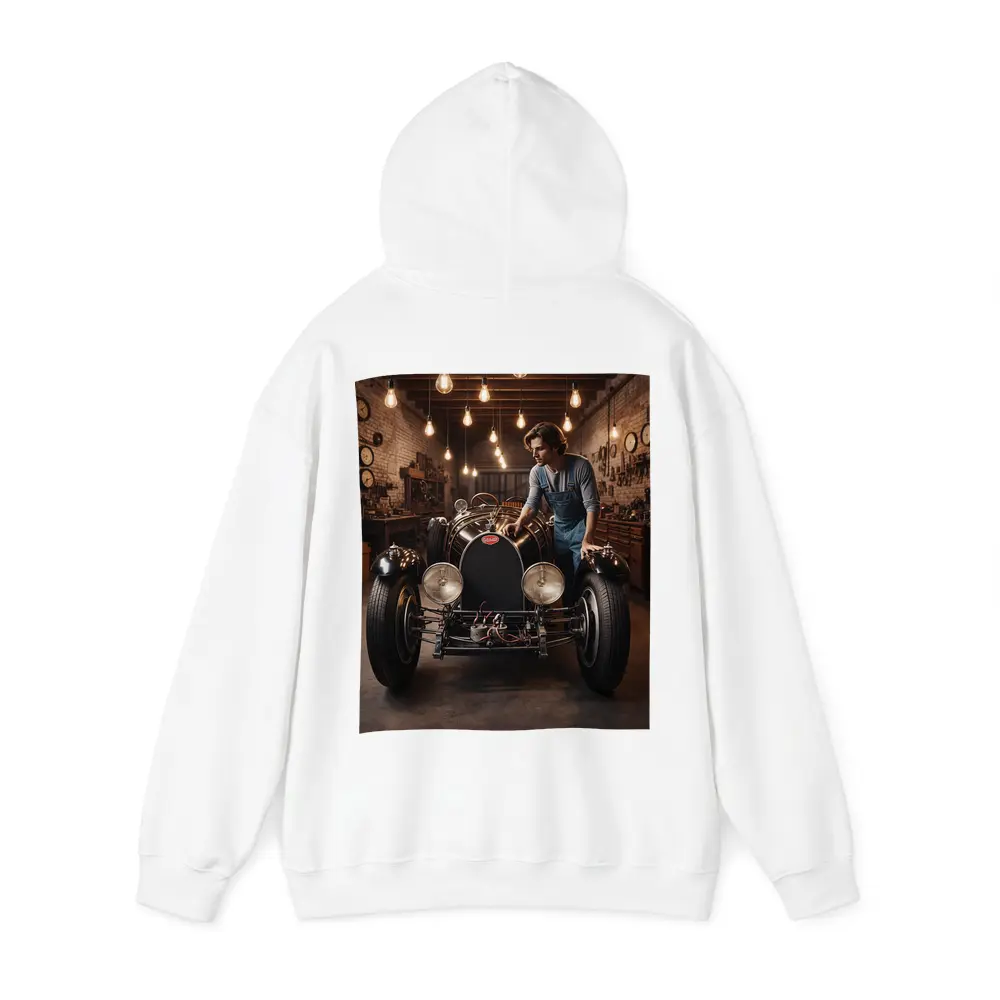 Bugatti Classic Car Vintage Garage Workshop – Hoodies