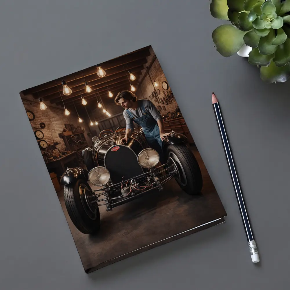 Bugatti Classic Car Vintage Garage Workshop – Notebooks