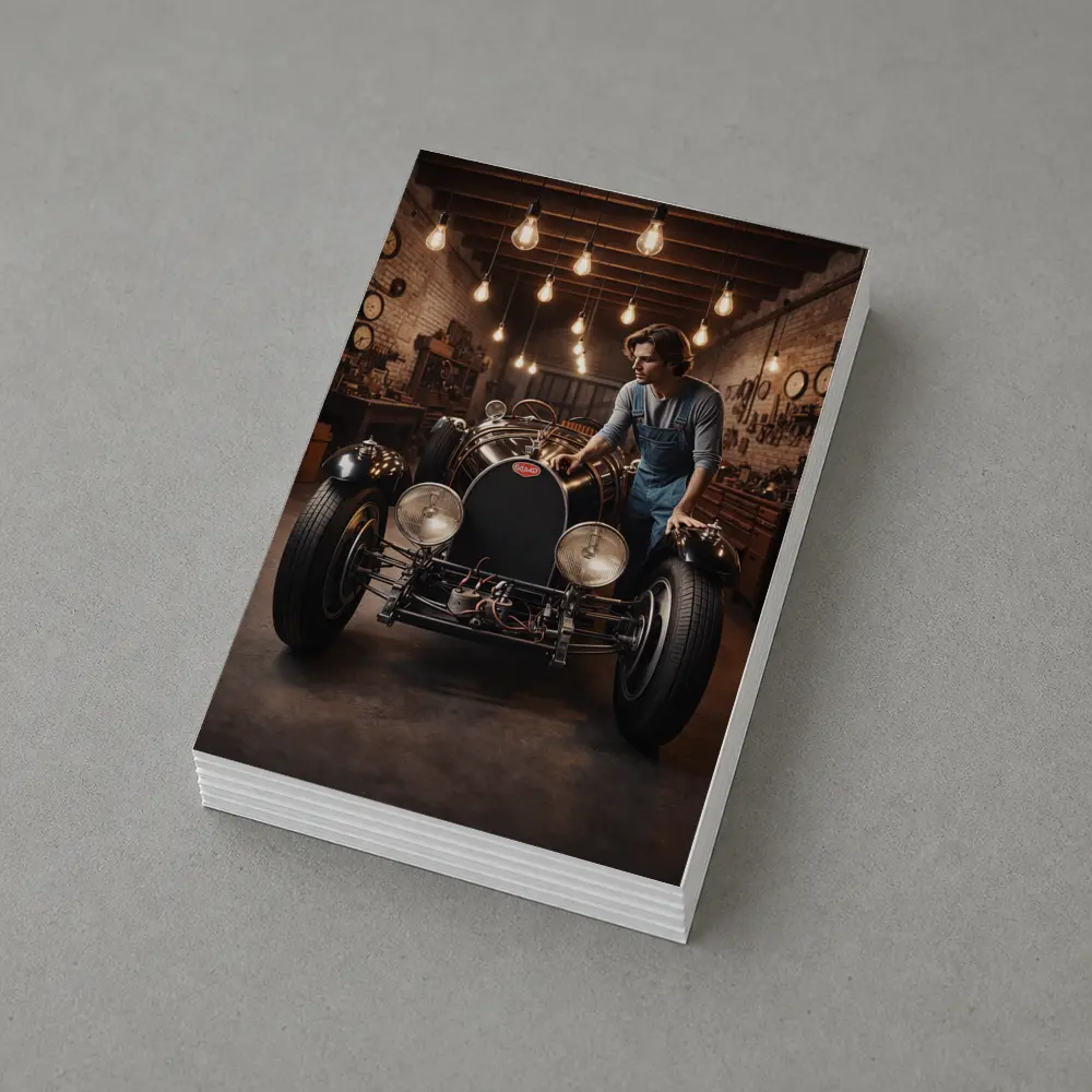 Bugatti Classic Car Vintage Garage Workshop – Postcards
