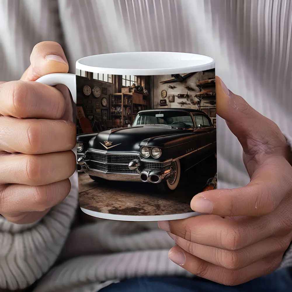 Classic Cadillac DeVille Black Vintage Garage – Mugs