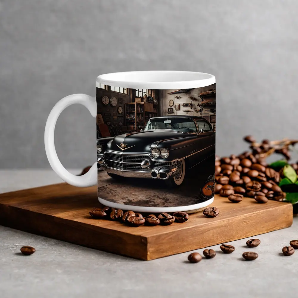 Classic Cadillac DeVille Black Vintage Garage – Mugs