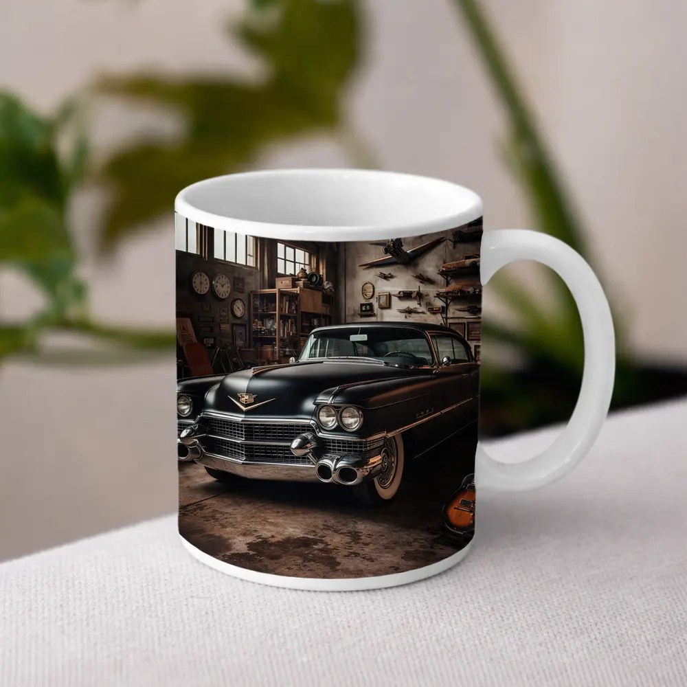 Classic Cadillac DeVille Black Vintage Garage – Mugs
