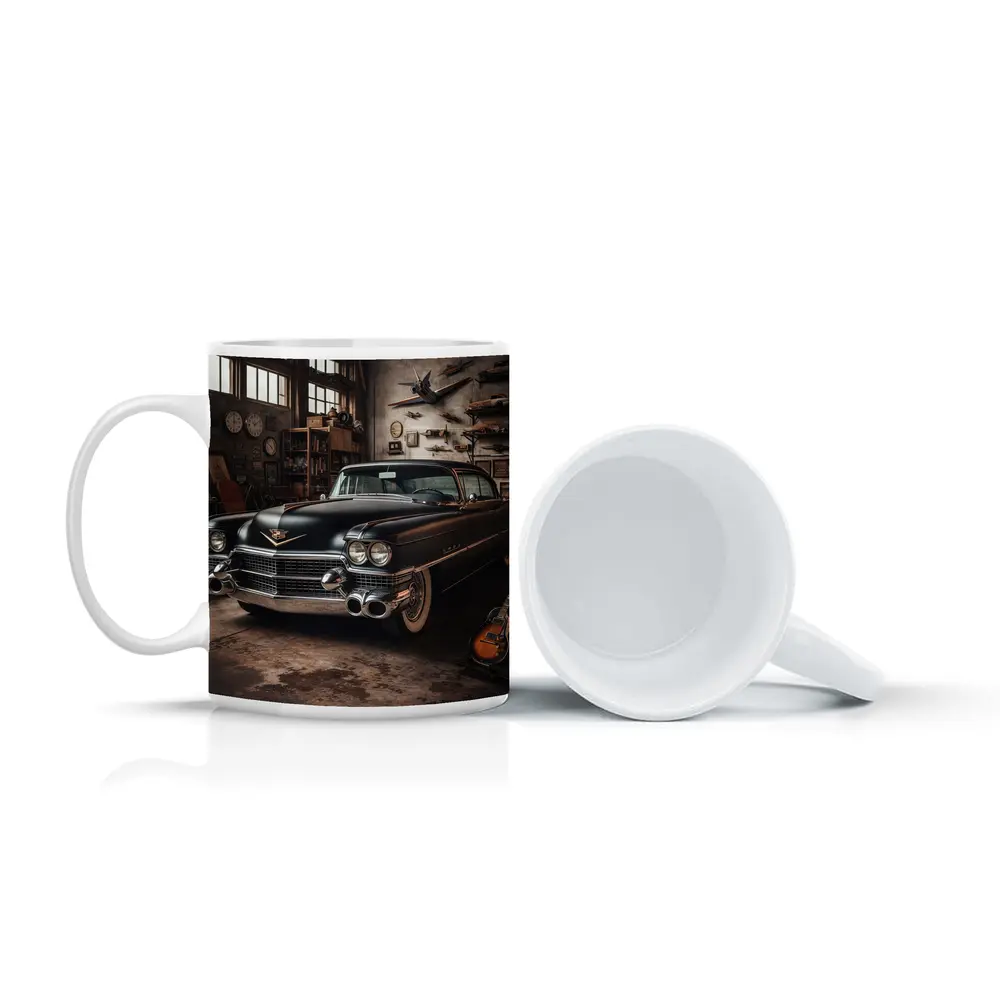 Classic Cadillac DeVille Black Vintage Garage – Mugs