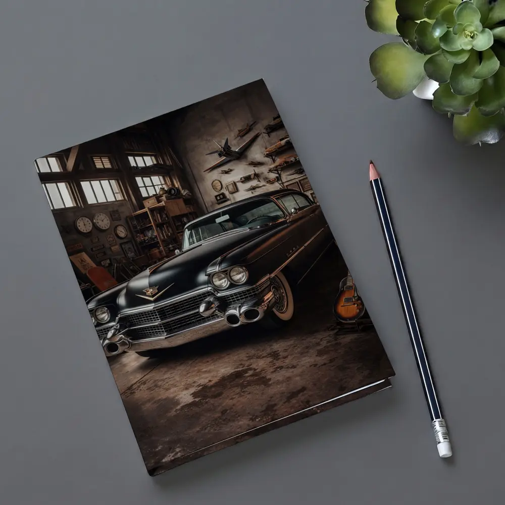 Classic Cadillac DeVille Black Vintage Garage – Notebooks