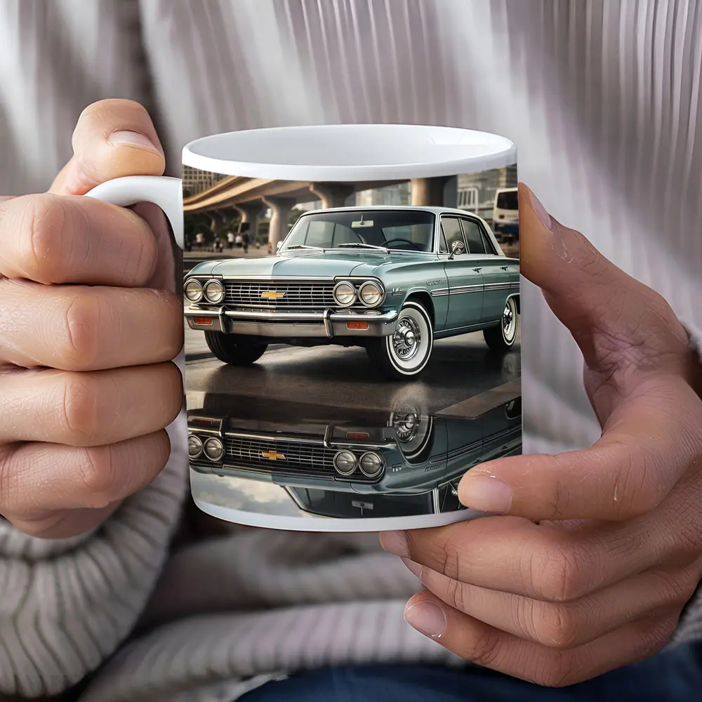 Chevrolet Malibu Classic Reflection City Background – Mugs