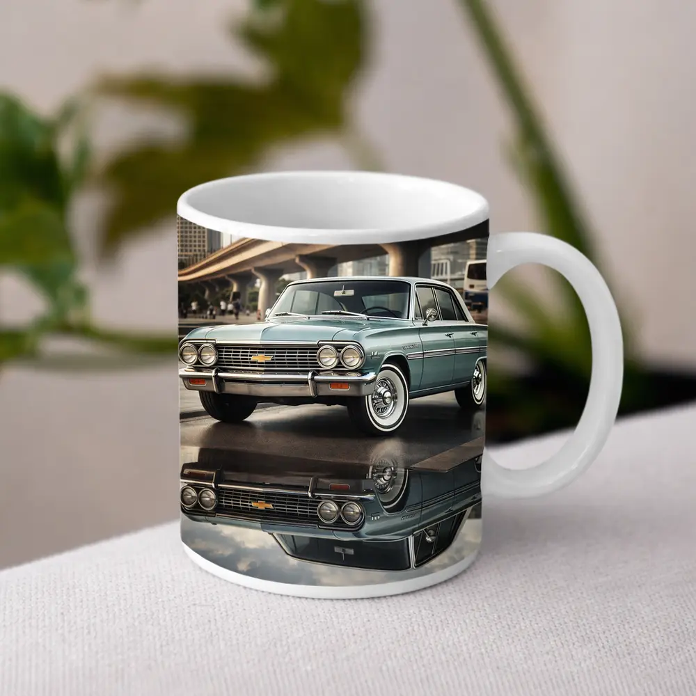 Chevrolet Malibu Classic Reflection City Background – Mugs